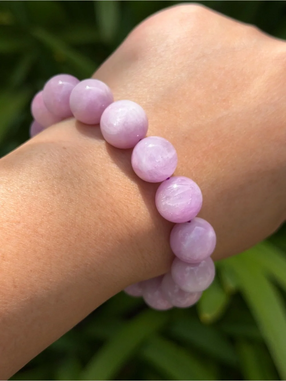 13mm strechable purple cat eye kunzite bracelet 1732